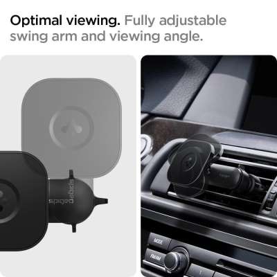 Spigen OneTap MagFit Ventilatie Houder Oplader 7.5W - Zwart