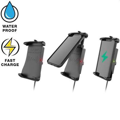 RAM Quick-Grip Waterproof Wireless Charging Mount - Ball Size B - Zwart