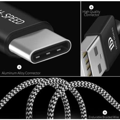 Dux Ducis USB-C Kabel - 25cm - Zwart