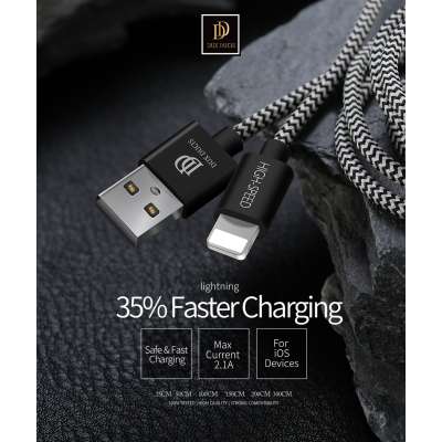 Dux Ducis Lightning USB Kabel - 300cm - Zwart