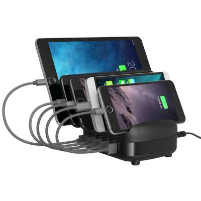 Orico Smart Charging Docking Station - 5 USB Poorten - Zwart