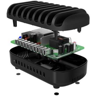 Orico Smart Charging Docking Station - 10 USB Poorten - Zwart