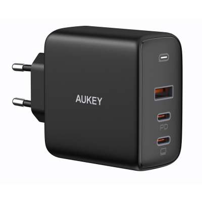 Aukey 90W USB / Dual USB-C Power Delivery Thuislader - Zwart