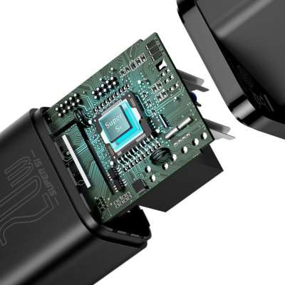 Baseus PD 20W Snellader + USB-C naar Lightning Kabel - Zwart