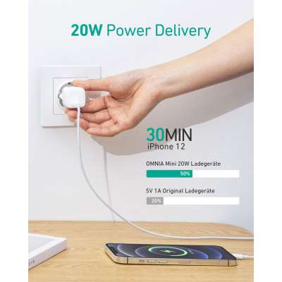 Aukey USB-C Power Delivery Thuislader 20W - Wit