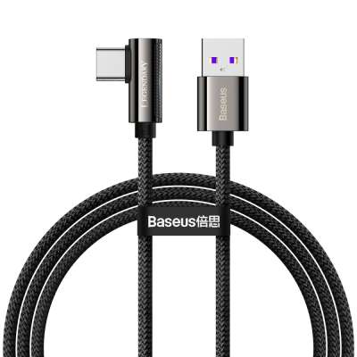 Baseus Elbow USB-C Kabel - 66W - 1 meter - Zwart