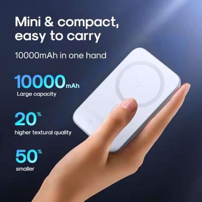 Joyroom Mini Wireless Magnetische Powerbank 10.000mAh - Zwart