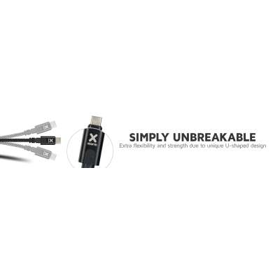 Xtorm 90deg USB-C naar USB-C Kabel - 150cm - Zwart