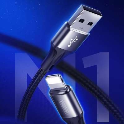 Joyroom Lightning naar USB Kabel - 20cm - Zwart