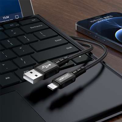 Acefast USB naar Lightning Kabel - 120 cm - Zwart