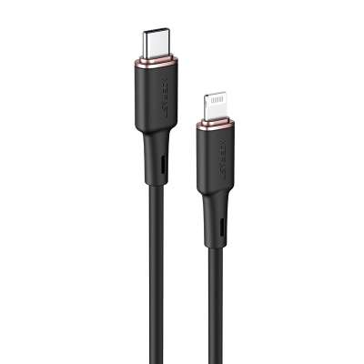 Acefast USB-C naar Lightning Kabel - Silicone - 120cm - Zwart