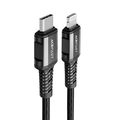 Acefast USB-C naar Lightning Kabel - 120 cm - Zwart