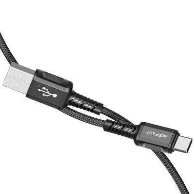 Acefast USB naar USB-C Kabel - 120 cm - Zwart