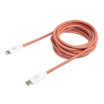 Xtorm Xtreme USB-C naar Lightning Kabel - 2.5 meter - Rood Wit
