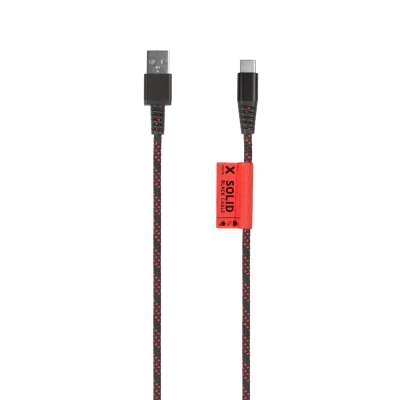Xtorm Solid Black USB naar USB-C Kabel - 1 meter - Zwart
