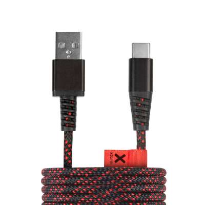 Xtorm Solid Black USB naar USB-C Kabel - 1 meter - Zwart