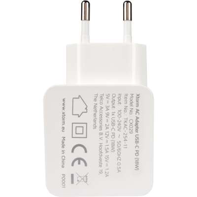 Xtorm USB-C Oplader + USB-C naar Lightning Kabel - 18W - Wit