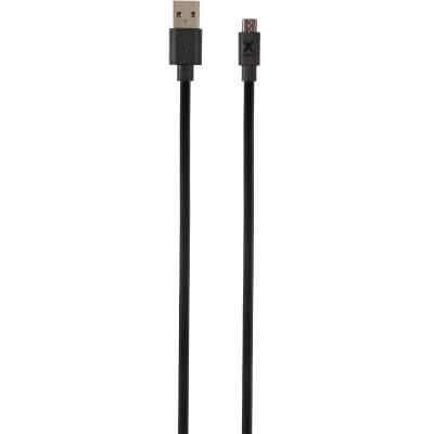 Xtorm Flat USB naar Micro USB Kabel 3 meter - Zwart