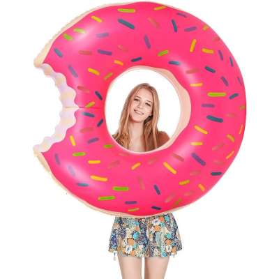Opblaasbare Zwemband Donut - 120cm Luchtbed - Roze