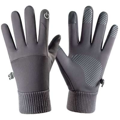 Waterdichte Touchscreen Handschoenen - Grijs - Maat L