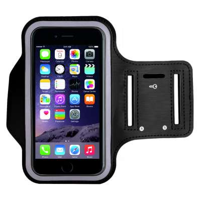 Apple iPhone SE 2022 Universele Sportarmband - zwart