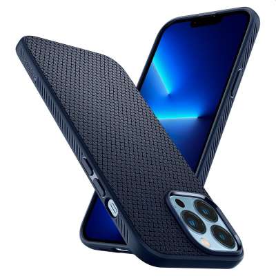iPhone 13 Pro Hoesje Spigen Liquid Air Case - Blauw