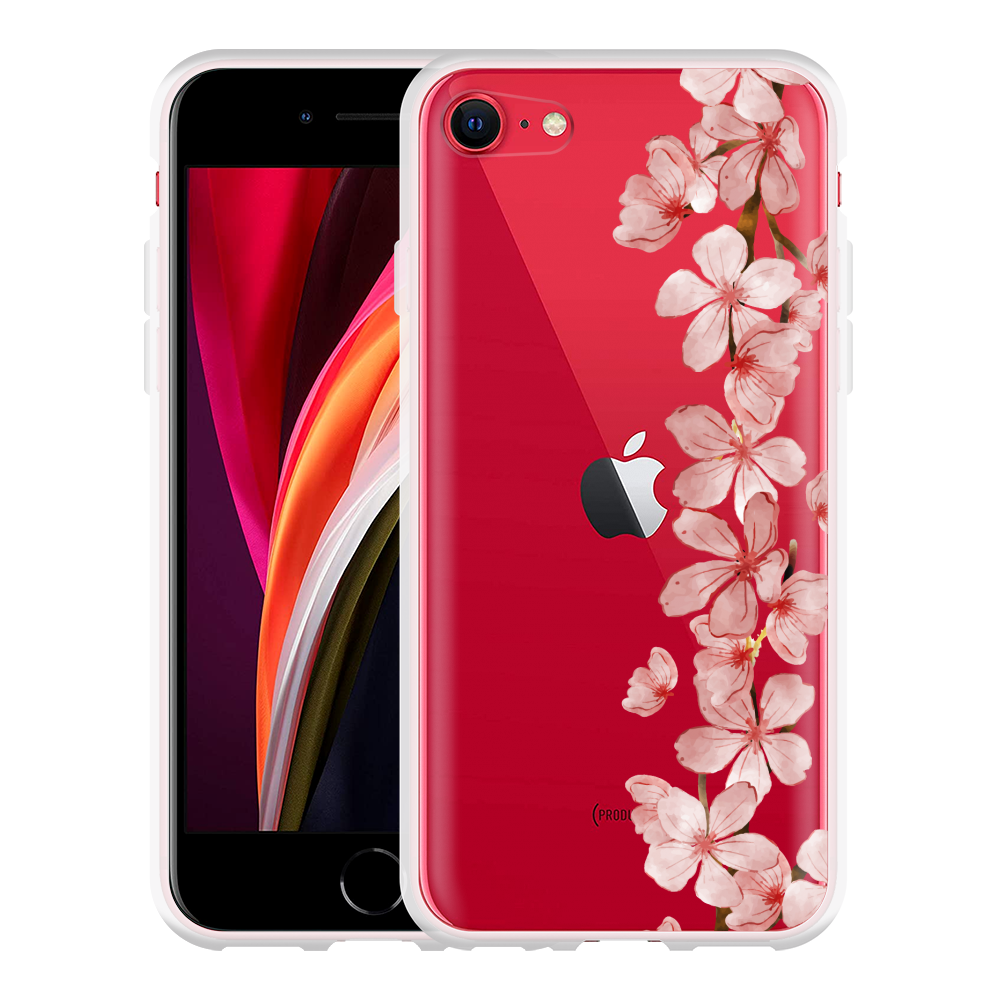 moe kleding stof heb vertrouwen Cazy Hoesje geschikt voor iPhone SE 2020 - Flower Branch kopen?