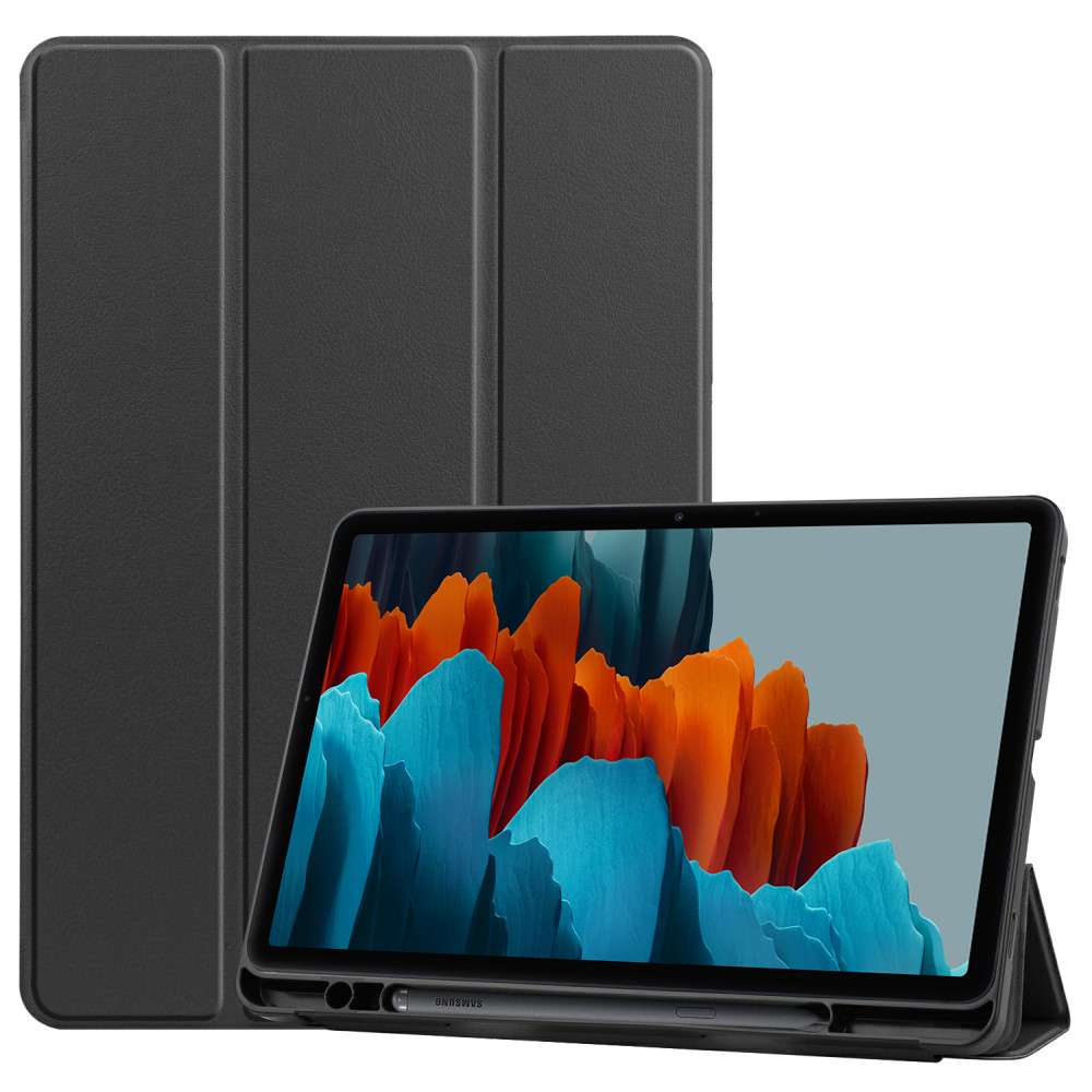 Pelmel Scarp Entertainment TriFold Hoes met Penhouder geschikt voor Samsung Galaxy Tab S7 - Zwart  kopen?