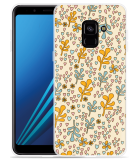 Samsung Galaxy A8 2018 Hoesje Doodle Flower Pattern