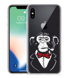 Hoesje geschikt voor iPhone X - Smoking Chimp