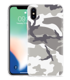 Hoesje geschikt voor iPhone Xs - Camouflage Grey