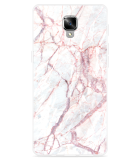 Hoesje geschikt voor OnePlus 3/3T - White Pink Marble