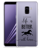 Samsung Galaxy A8 2018 Hoesje Life is Better with Horses