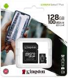 Kingston Canvas Select Plus MicroSDXC Card 10 UHS-I - 128GB - inclusief SD adapter