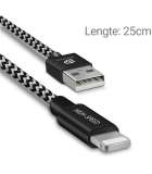 Dux Ducis Lightning USB Kabel - 25cm - Zwart