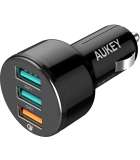 Aukey CC-T11 Quick Charge 3.0 Autolader met 3 USB poorten 42W - zwart