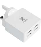 Xtorm 4-in-1 USB Oplader - UK Adapter Plug Type G - Wit