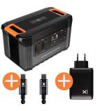 Xtorm Portable Power Station 1300 + Xtorm USB-C kabel + Xtorm USB-C lader - Zwart