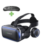VR SHINECON Virtual Reality Bril met Earphones + VR SHINECON Controller - Zwart