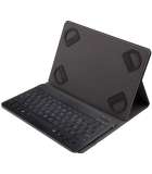 Slimline Bluetooth Universele AZERTY Keyboard hoes - zwart