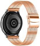 Samsung Galaxy Watch 3 45mm Bandje - Stalen Watchband - 22mm - Rose Goud