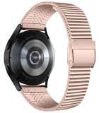 Galaxy Watch4/Watch5 Bandje - Stalen Texture Watchband - 20mm Rose Goud