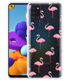 Hoesje geschikt voor Samsung Galaxy A21s - Flamingo