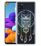 Hoesje geschikt voor Samsung Galaxy A21s - Dream Owl Mandala