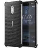 Nokia 6 Carbon Fibre Design Case Zwart CC-802