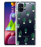Hoesje geschikt voor Samsung Galaxy M51 - Green Cactus