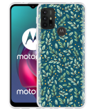 Hoesje geschikt voor Motorola Moto G30 - Blaadjespatroon