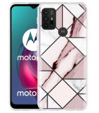 Hoesje geschikt voor Motorola Moto G30 - Roze Marmer