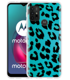 Hoesje geschikt voor Motorola Moto G30 - Luipaard Groen Zwart