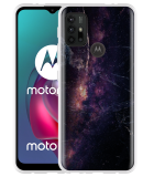 Hoesje geschikt voor Motorola Moto G30 - Black Space Marble
